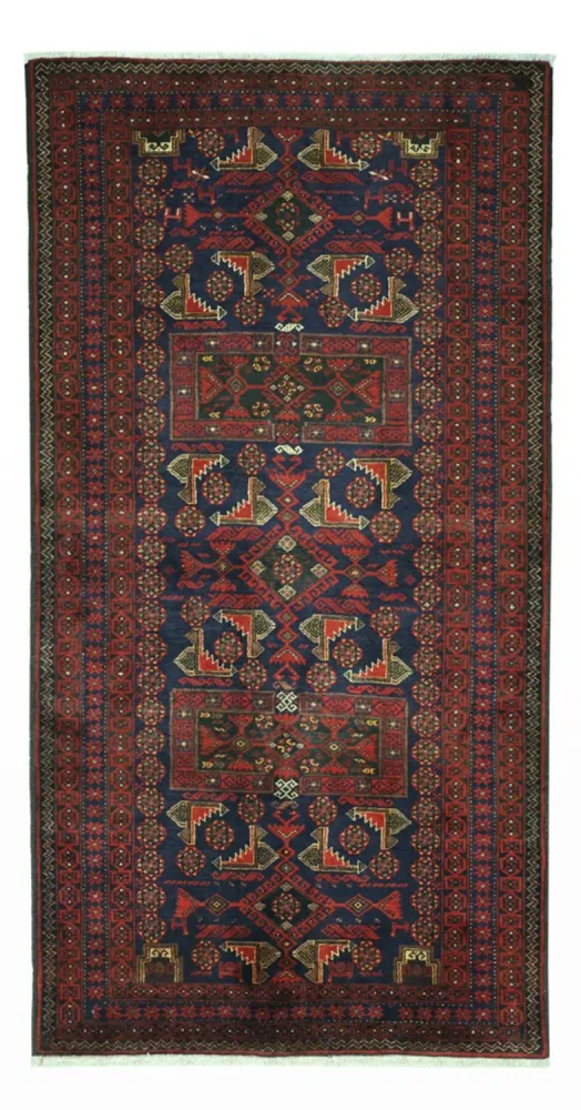 Läufer Belutsch - 194 x 101 cm - dunkelrot