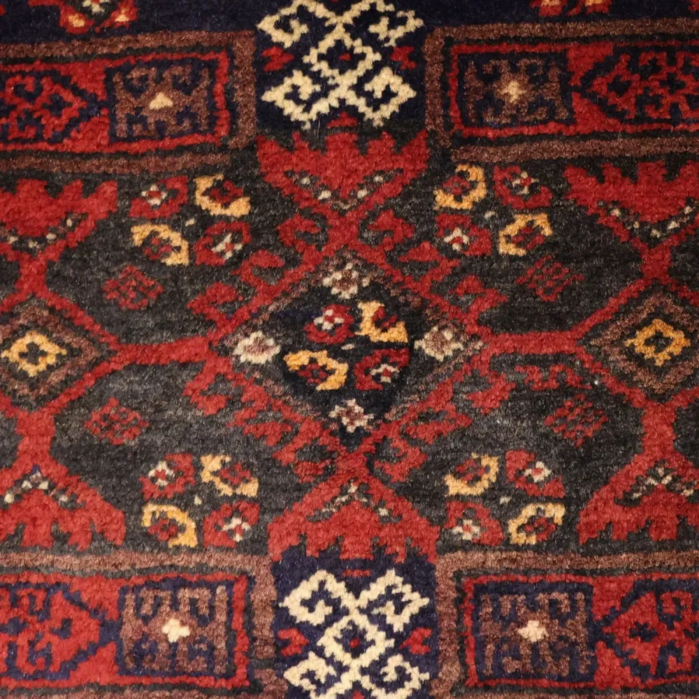 Läufer Belutsch - 194 x 101 cm - dunkelrot
