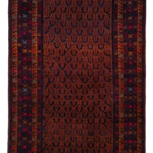 Läufer Belutsch - 200 x 114 cm - dunkelrot