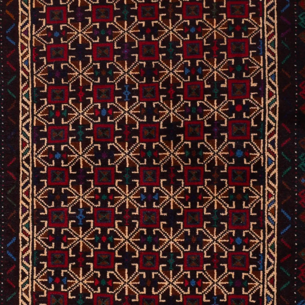 Läufer Belutsch - 200 x 114 cm - dunkelrot