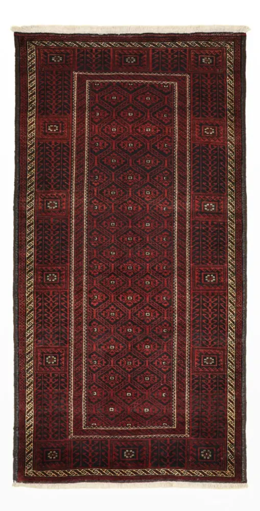 Läufer Belutsch - 203 x 101 cm - dunkelrot