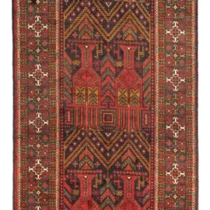 Läufer Belutsch - 297 x 107 cm - dunkelrot