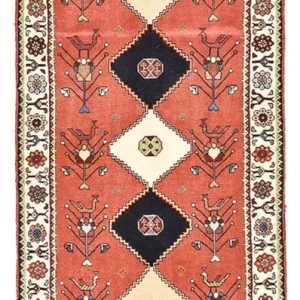 Läufer Gabbeh - Kaschkuli Perser - 162 x 65 cm - hellrot