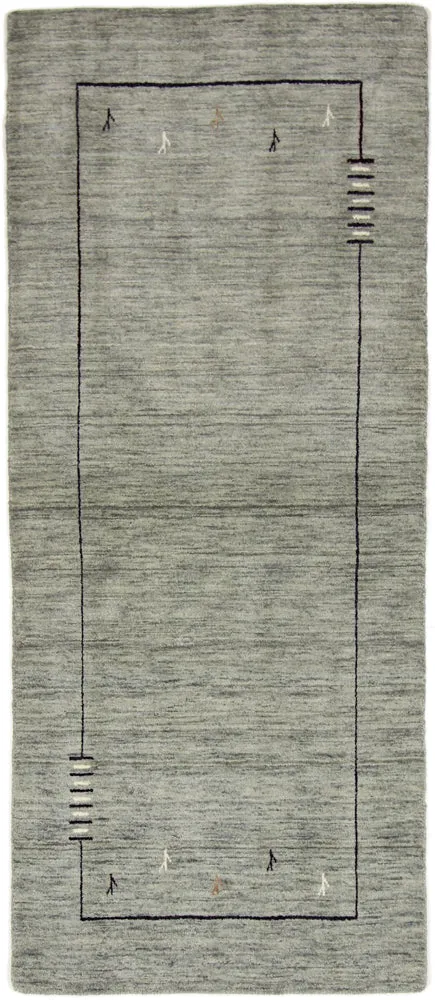 Läufer Gabbeh - Loribaft Softy - 202 x 82 cm - grau