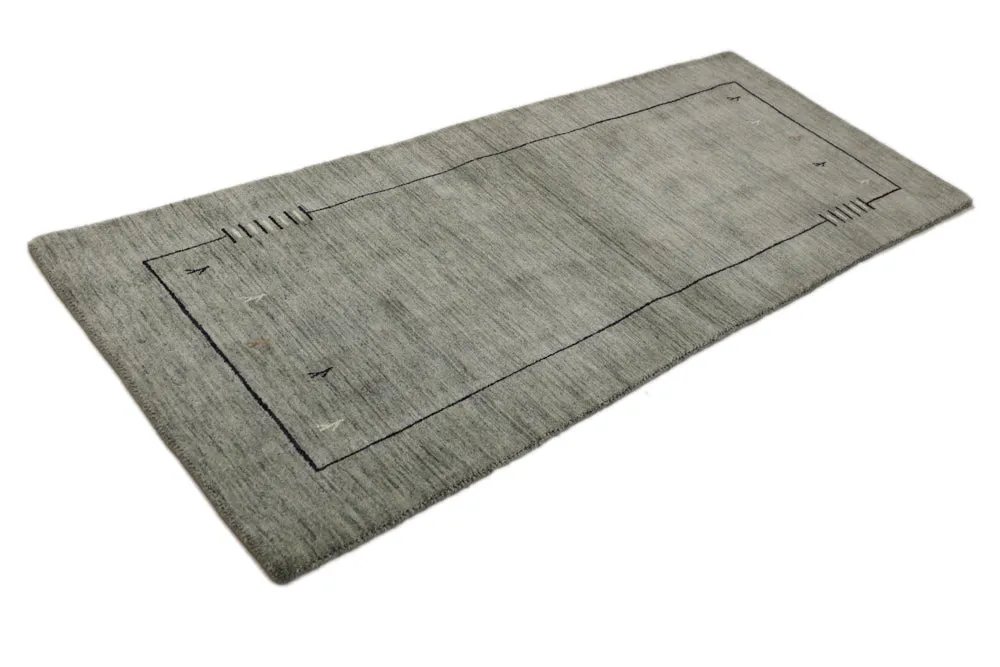 Läufer Gabbeh - Loribaft Softy - 202 x 82 cm - grau