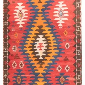 Läufer Kelim - Old - 430 x 155 cm - rot