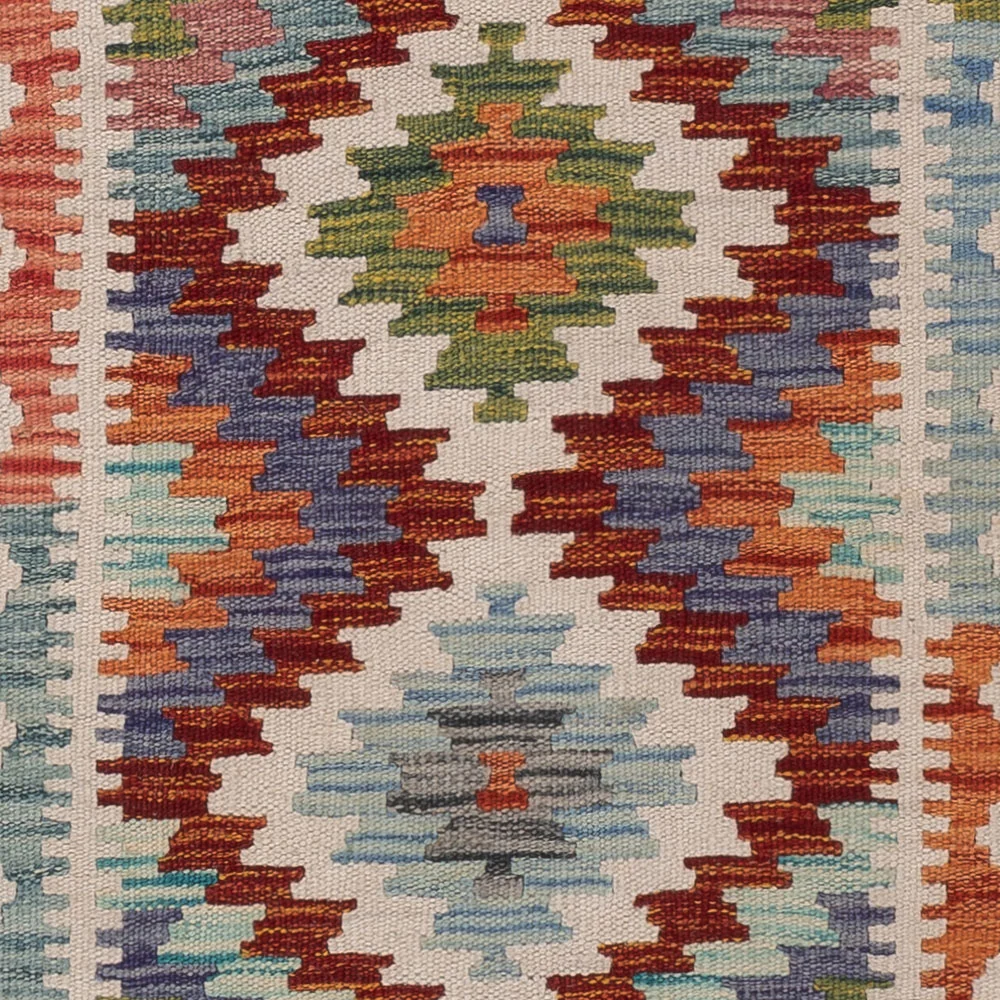 Läufer Kelim - Splash - 192 x 60 cm - mehrfarbig