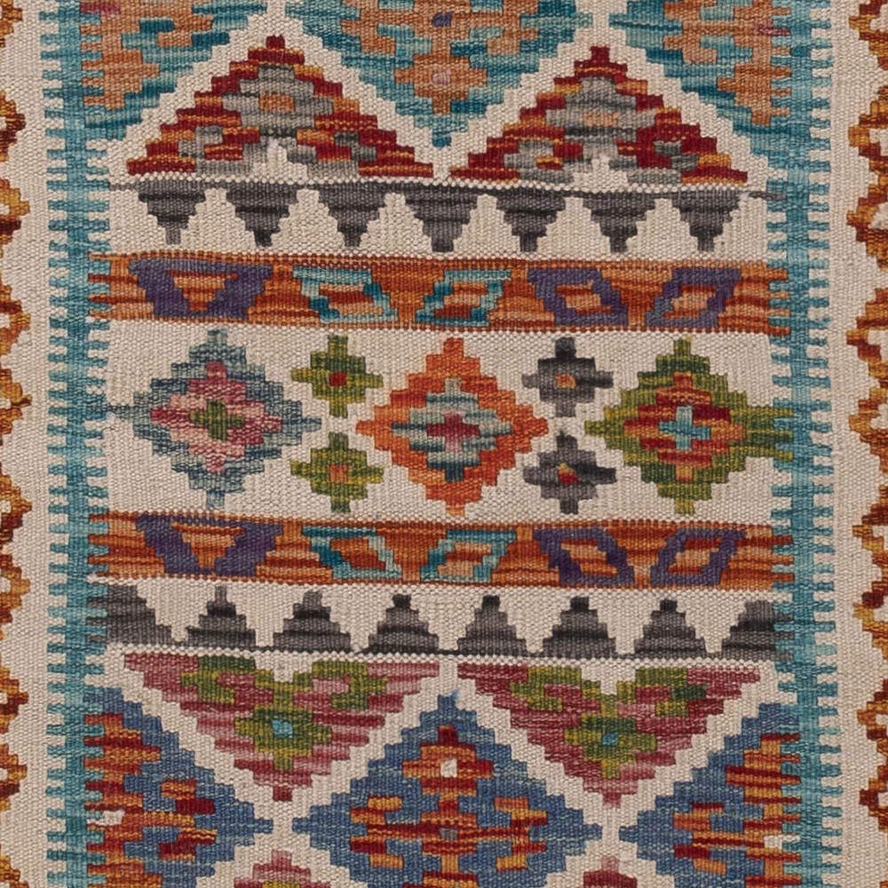 Läufer Kelim - Splash - 193 x 58 cm - mehrfarbig