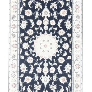Läufer Perser - Nain - Royal - 200 x 80 cm - dunkelblau