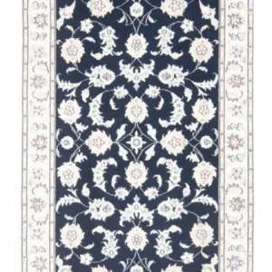 Läufer Perser - Nain - Royal - 200 x 80 cm - dunkelblau