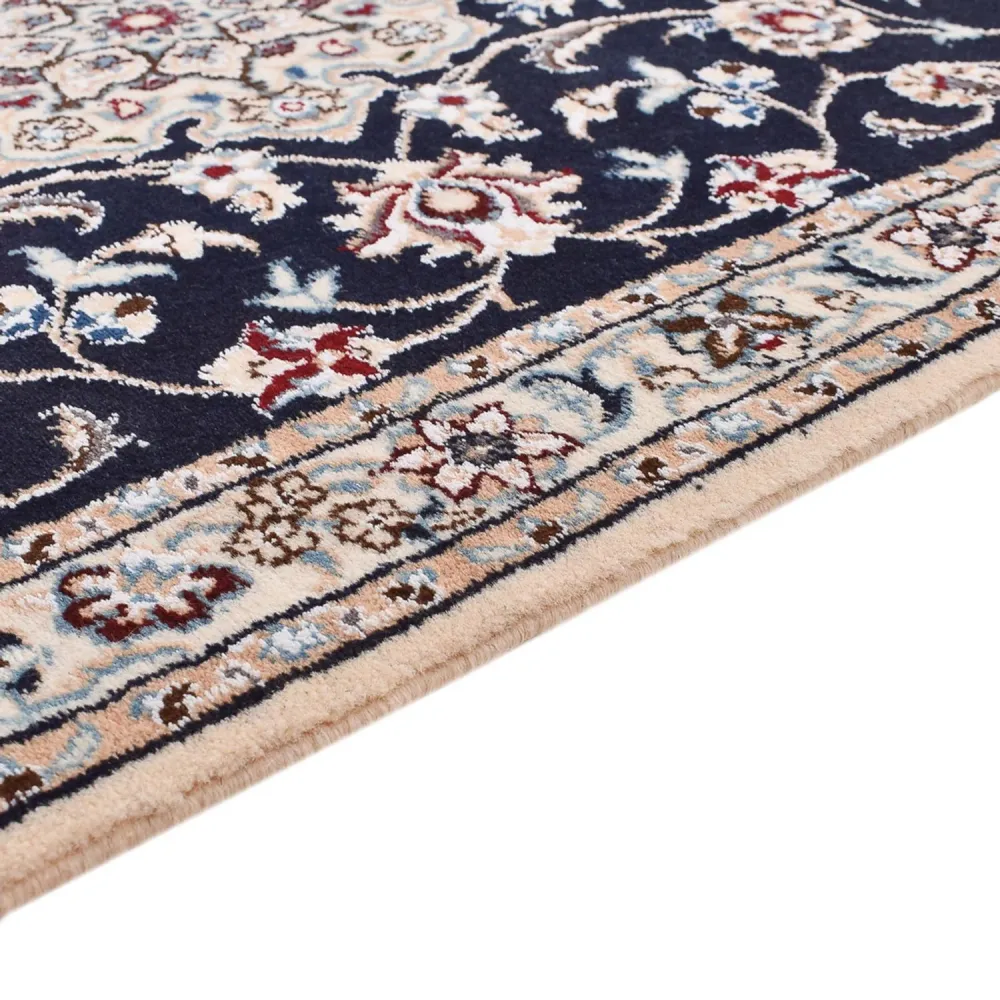 Läufer Perser - Nain - Royal - 213 x 72 cm - dunkelblau