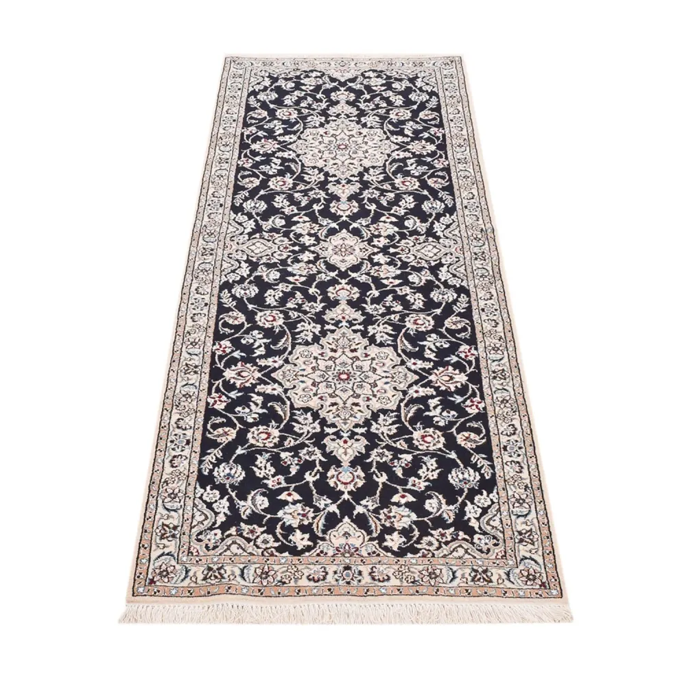 Läufer Perser - Nain - Royal - 213 x 72 cm - dunkelblau