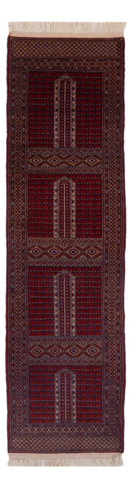 Läufer Turkaman - 300 x 82 cm - dunkelrot