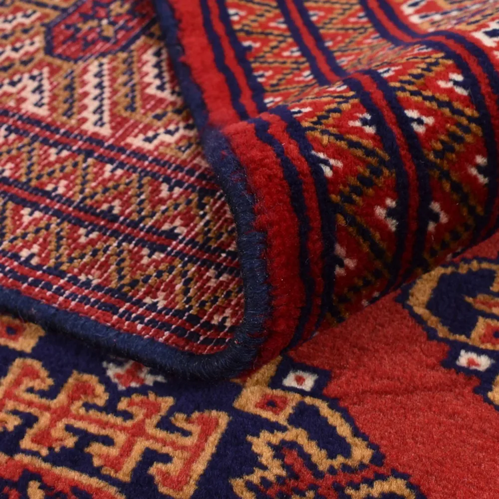 Läufer Turkaman - 377 x 104 cm - dunkelrot