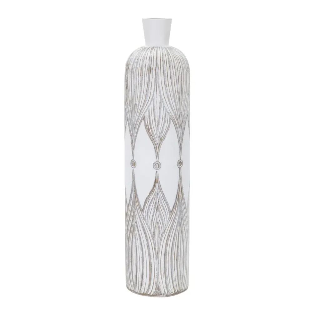 Geschwungene, weich geschnitzte Vase – Elegantes Dekorationselement Mauro Ferretti