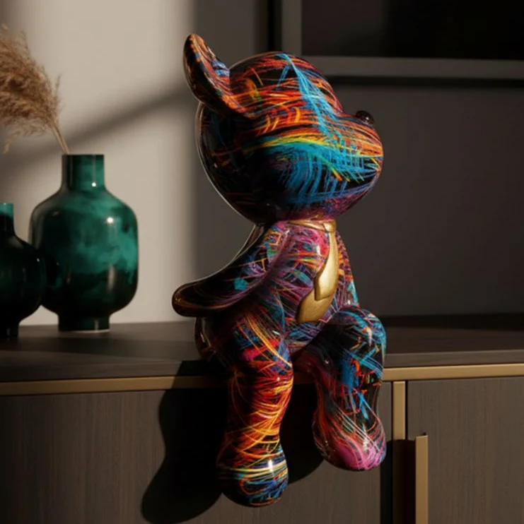 Mauro Ferretti Figura Orsetto Psyco Polyresin