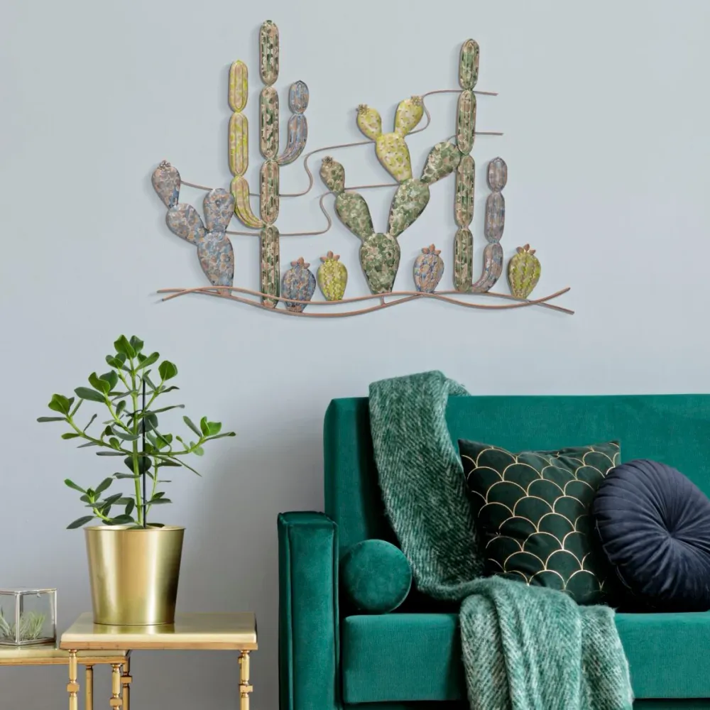 Mauro Ferretti wall decoration cactus metal