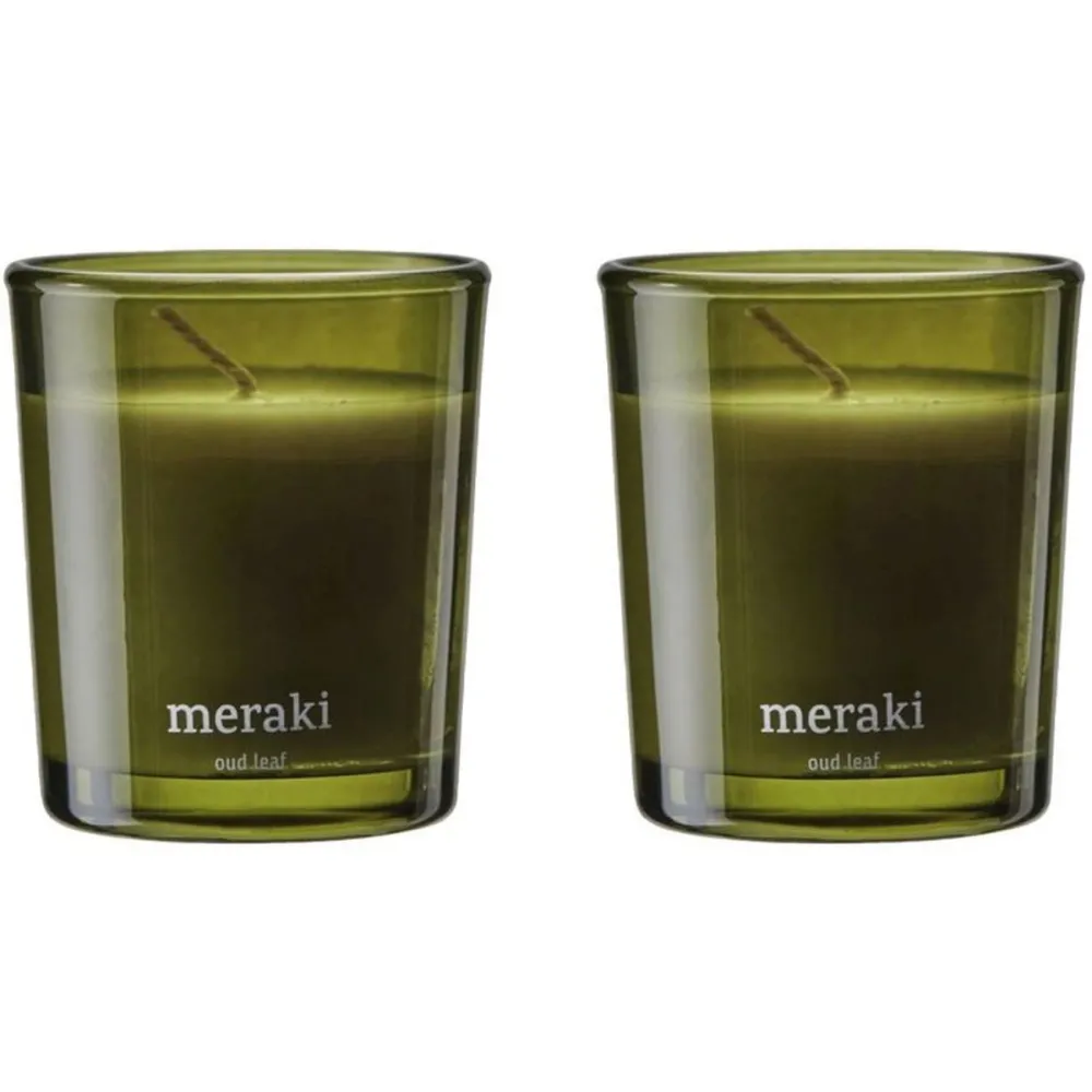 Meraki Oud Leaf Duftkerze 2er Set