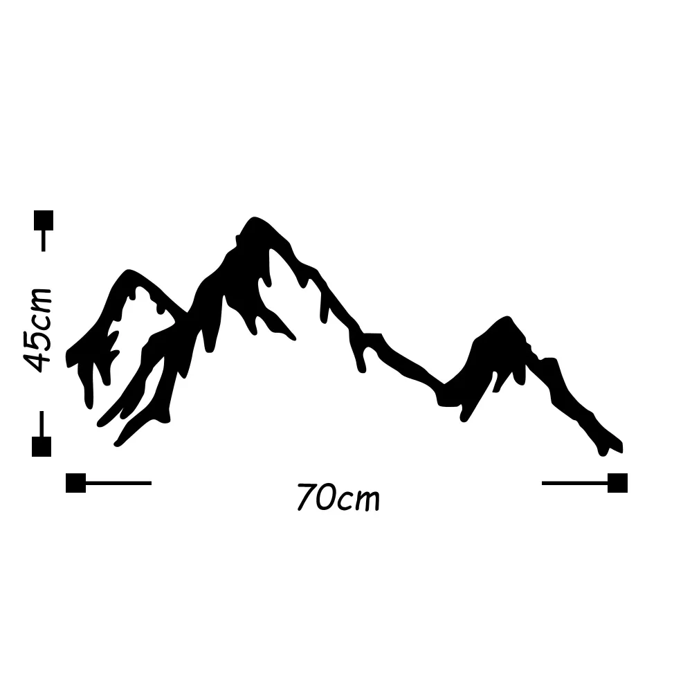 Mountain Wanddeko - Schwarz