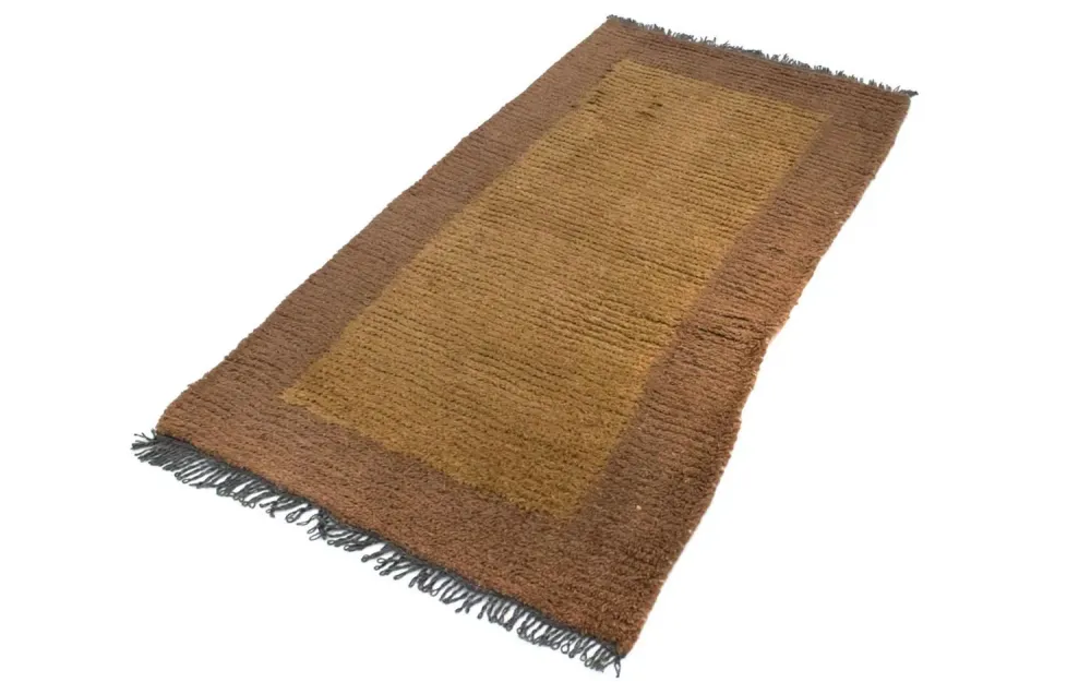 Nepal Teppich 140 x 70 cm - braun