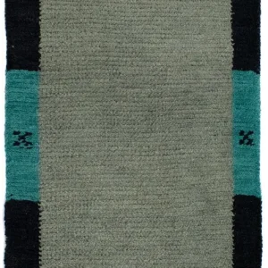 Nepal Teppich 140 x 70 cm - grau