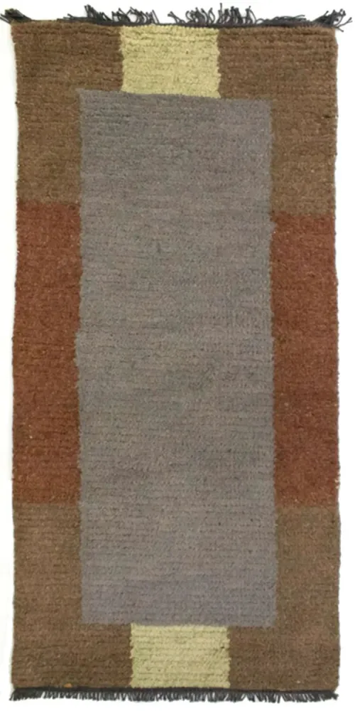 Nepal Teppich 140 x 70 cm - grau