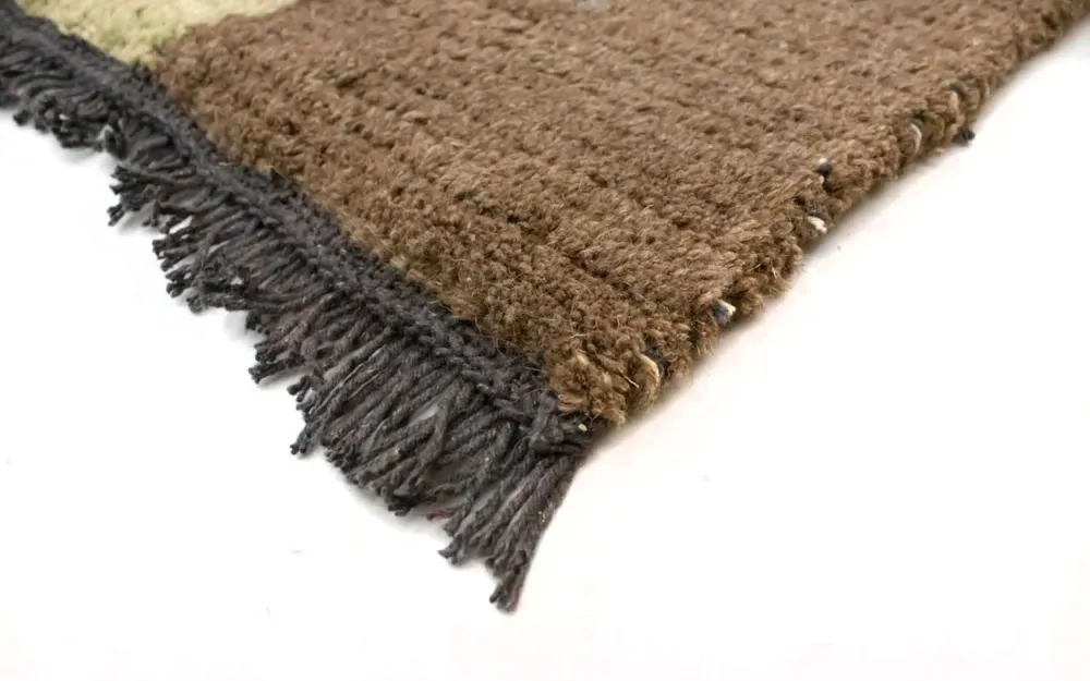 Nepal Teppich 140 x 70 cm - grau