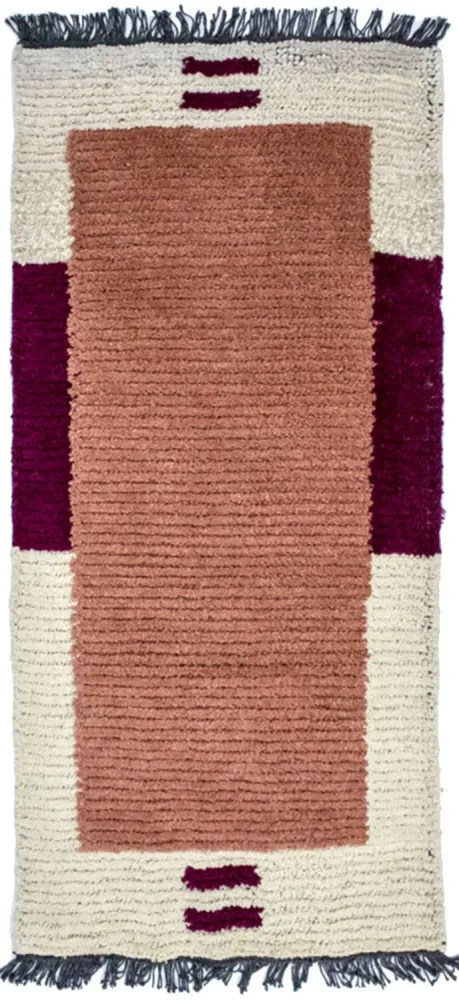 Nepal Teppich 140 x 70 cm - mehrfarbig