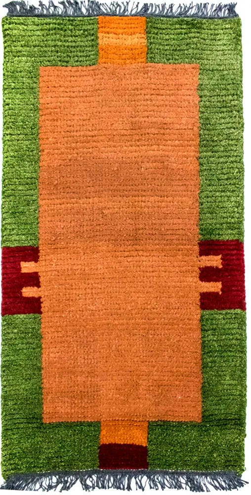 Nepal Teppich 140 x 70 cm - mehrfarbig