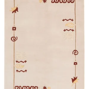 Nepal Teppich - 180 x 120 cm - hellbeige