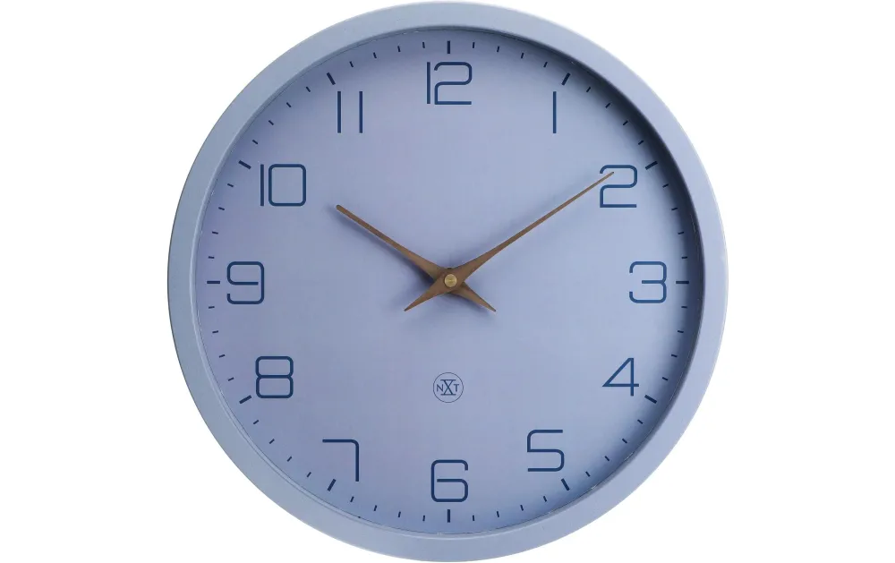 NeXtime Wanduhr – Analog, lautlos, Ø 30 cm, blau