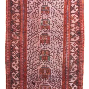 Orientteppich 285 x 150 cm - hellrot