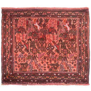 Orientteppich 80 x 68 cm - hellrot