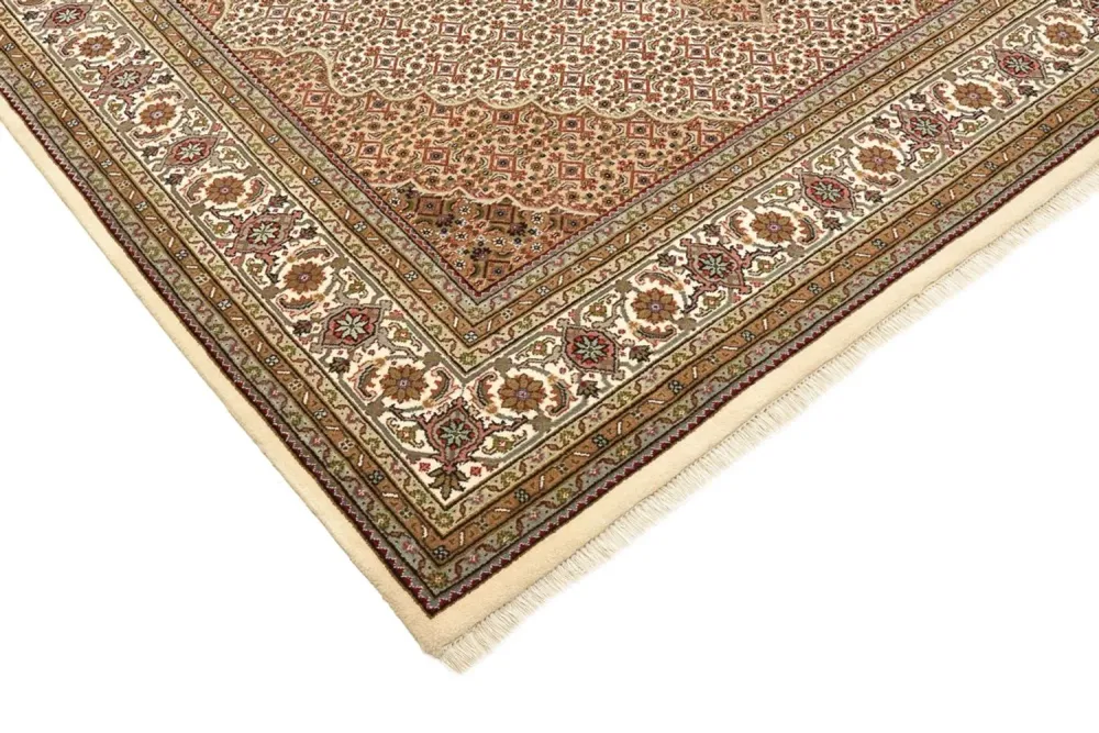 Orientteppich - Täbriz quadratisch - 203 x 201 cm - dunkelbeige