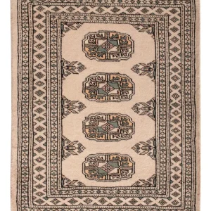 Pakistan Teppich - 91 x 65 cm - creme