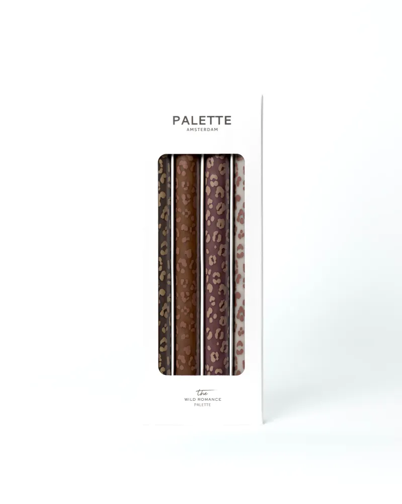 Palette Amsterdam | Designkerzen im 4er Set - Wilde Romanze
