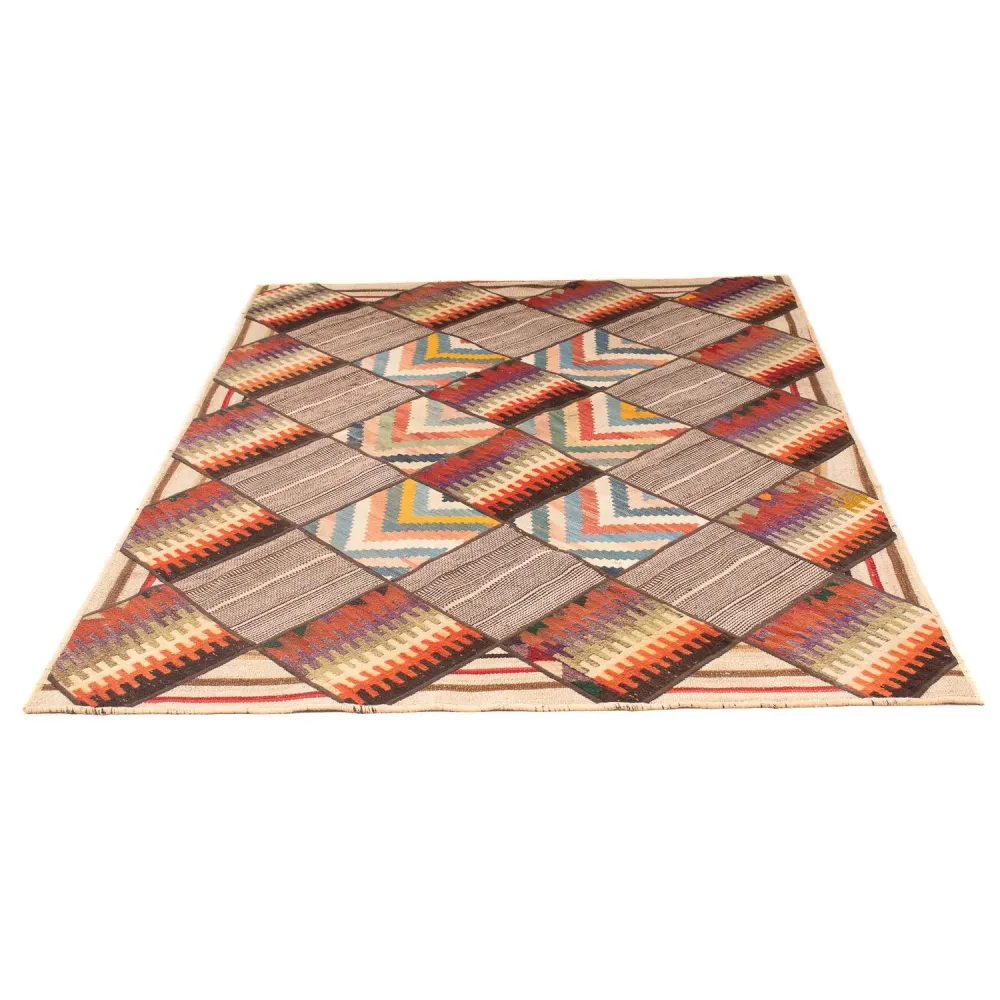 Patchwork Teppich 200 x 150 cm - mehrfarbig