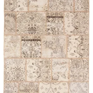 Patchwork Teppich 240 x 170 cm - hellbraun