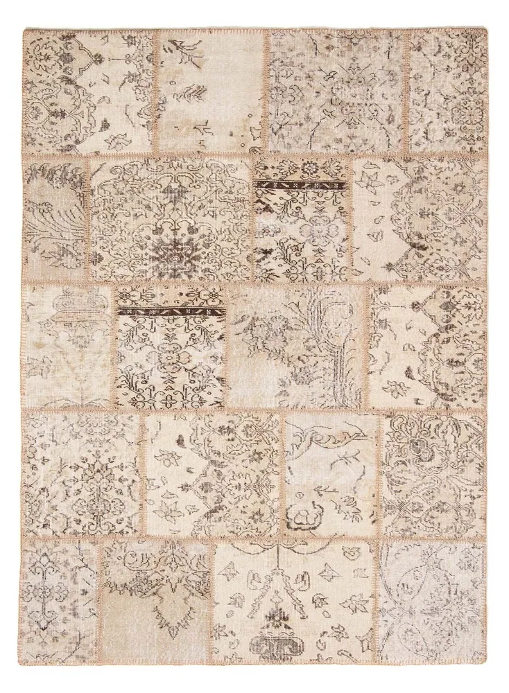 Patchwork Teppich 240 x 170 cm - hellbraun