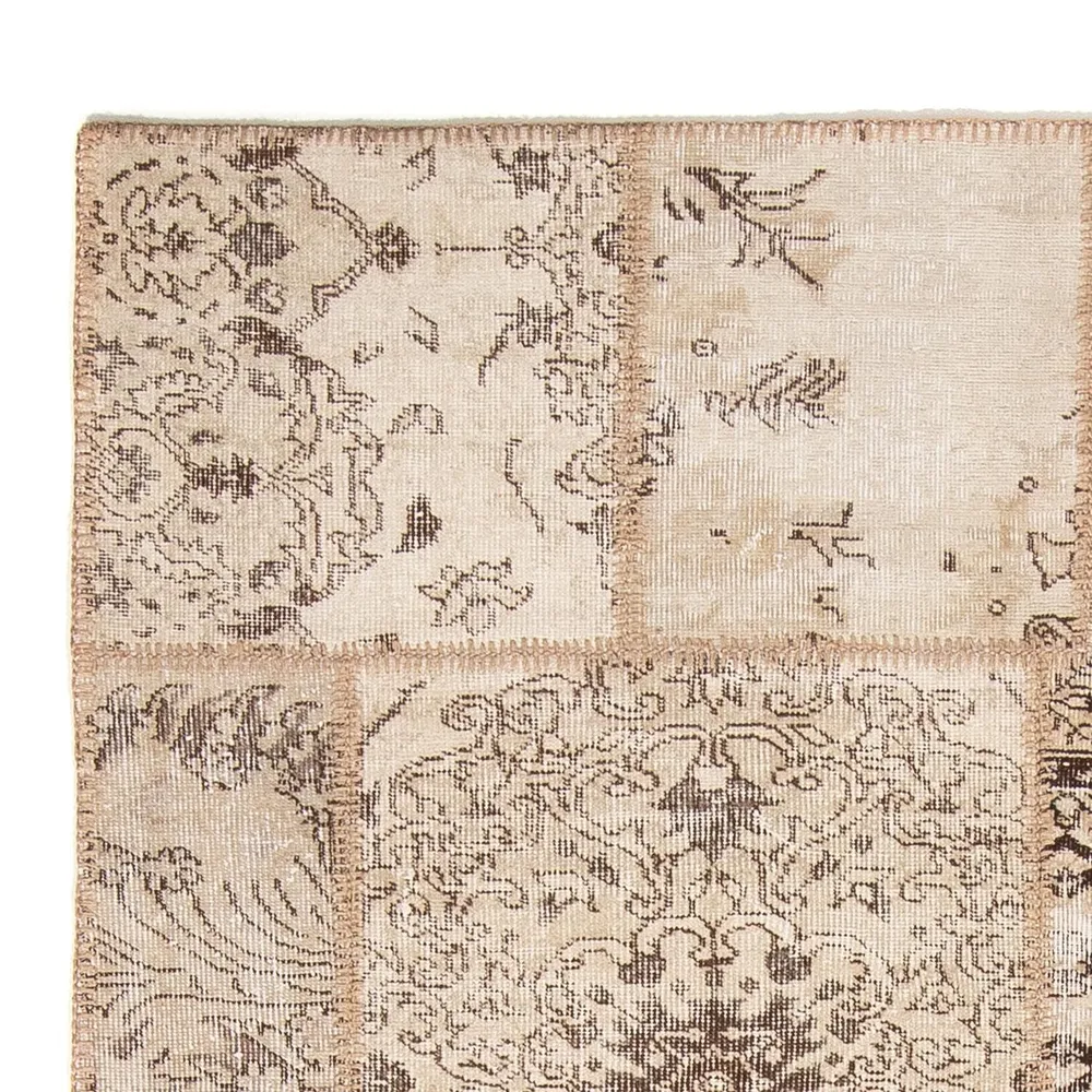 Patchwork Teppich 240 x 170 cm - hellbraun