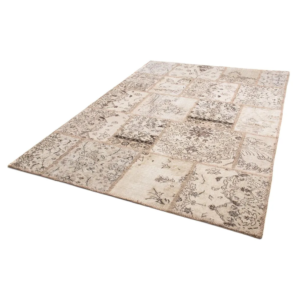 Patchwork Teppich 240 x 170 cm - hellbraun