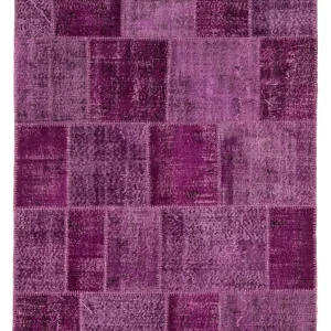Patchwork Teppich 240 x 170 cm - lila