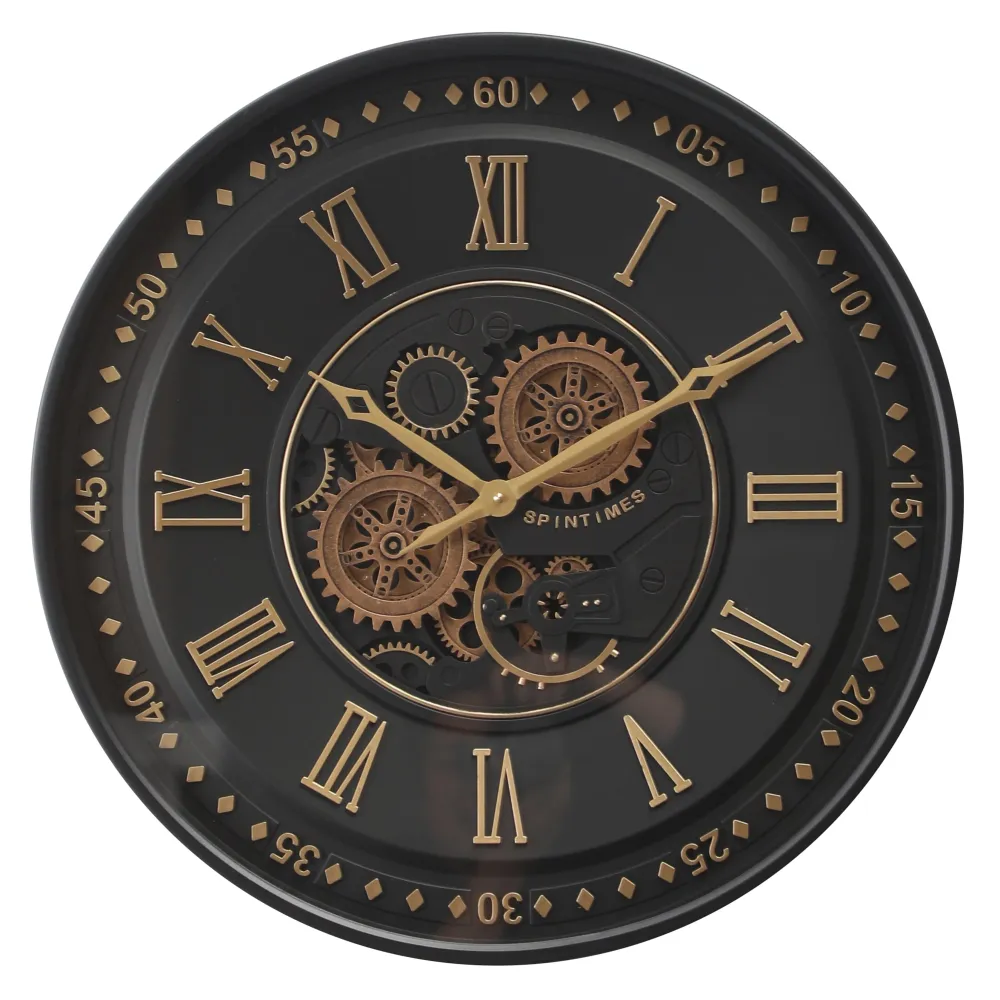 Patrizio Runde Wanduhr mit beweglichen Zahnrädern