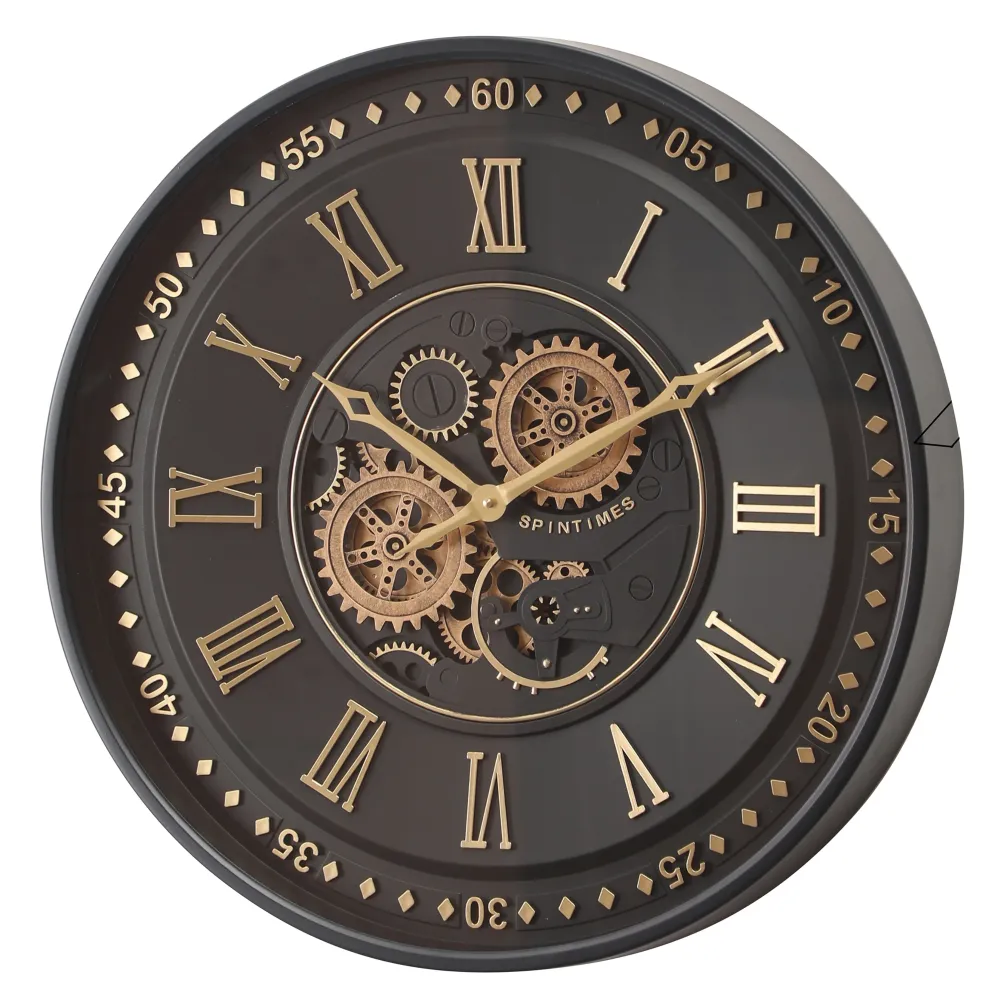 Patrizio Runde Wanduhr mit beweglichen Zahnrädern