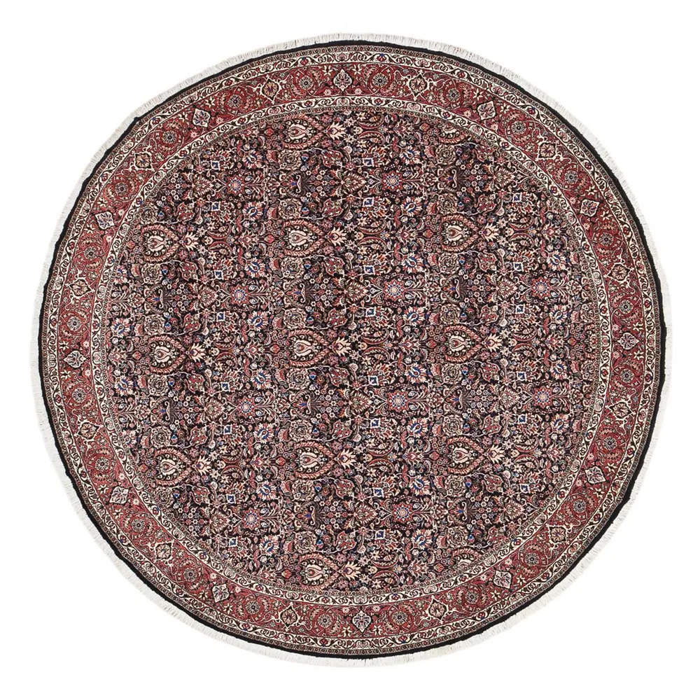 Perserteppich - Bidjar rund - 300 x 300 cm - dunkelrot