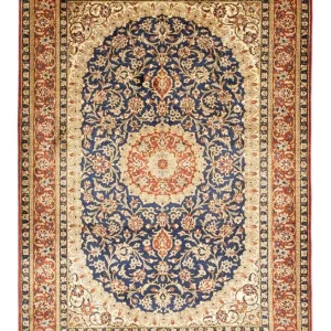 Perserteppich - Ghom 116 x 78 cm - hellbraun