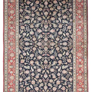 Perserteppich - Ghom 148 x 98 cm - dunkelblau