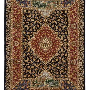 Perserteppich - Ghom - 154 x 100 cm - dunkelbeige