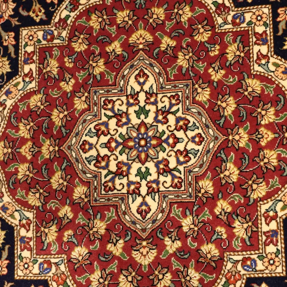 Perserteppich - Ghom - 154 x 100 cm - dunkelbeige