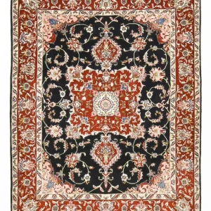 Perserteppich - Ghom - 180 x 140 cm - dunkelblau